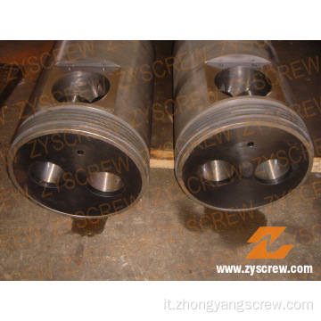 Macchinario plastica Bimetallico Conico Twin Screw Barrel Zyt384